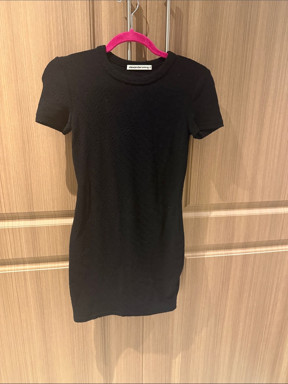 Alexander Wang Black Short-Sleeve Knit Sheath Dress